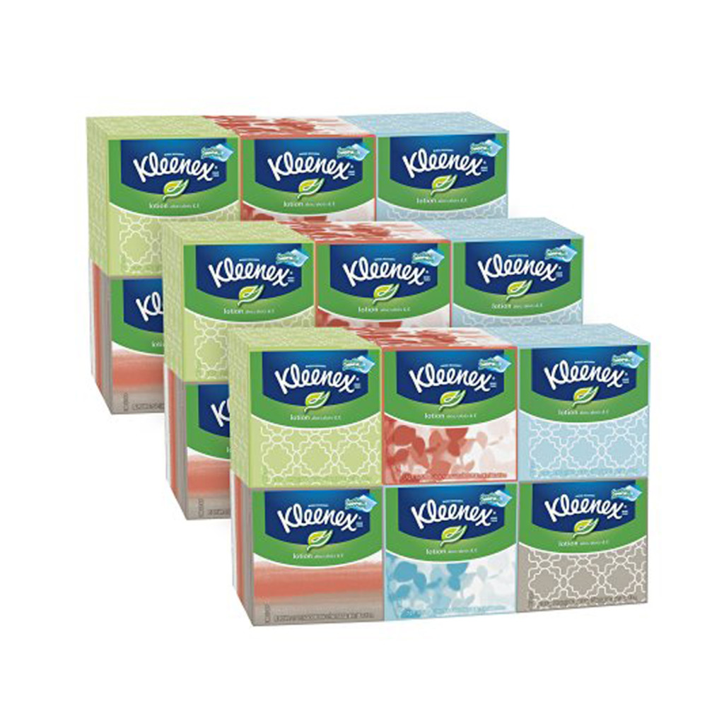 Kleenex Facial Tissues with Lotion, 75 Count (Pack of 18)