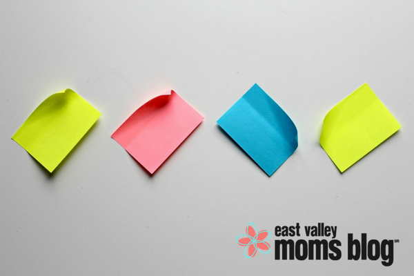 Back to school lunch post it notes | East Valley Moms Blog
